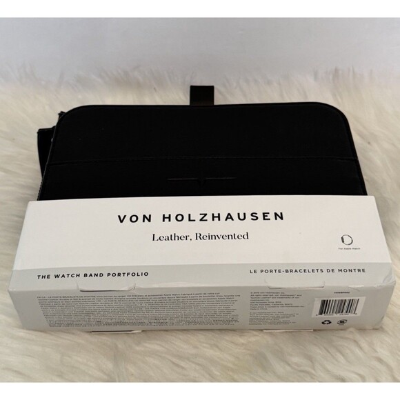 Von Holzhausen Watch Band Portfolio for Apple Zipper Case Leather Black - Picture 9 of 15